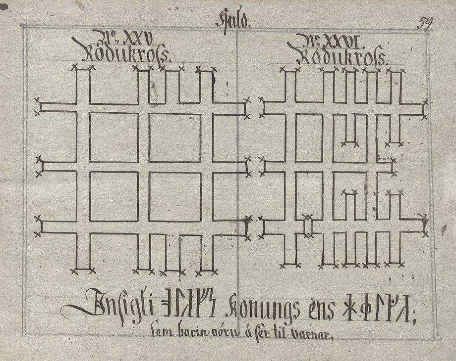 Bild von Róðukross aus dem Huld Manuskript